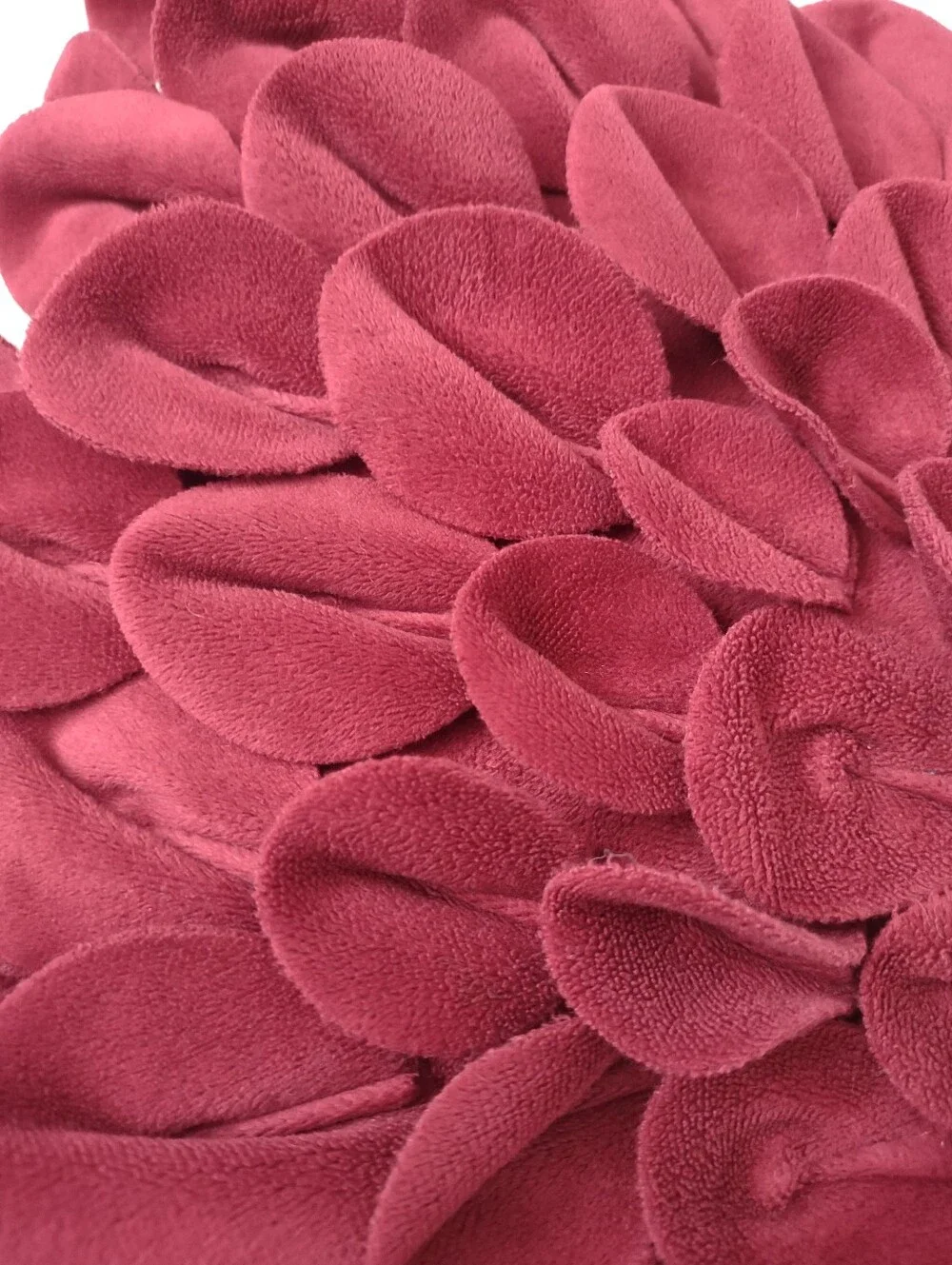 Flower 3D Petals Red Cherry Decorative Pillow